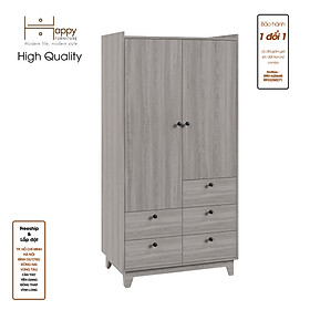 [Happy Home Furniture] KINA , Tủ quần áo 2 cửa mở - 5 ngăn kéo , 90cm x 58cm x 180cm ( DxRxC), TCM_039