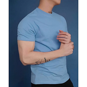 Hình ảnh Áo thun CỔ TRÒN, áo phông NAM NỮ Trơn tay ngắn nhiều MÀU form Body Oversize tùy chọn , vải Cotton dày co dãn 4 chiều