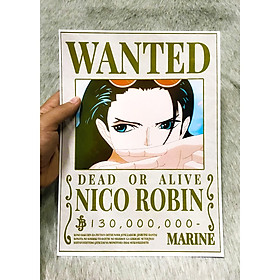 Poster One Piece Robin Mới Nhất, Poster Lệnh Truy Nã Nico Robin (Hình dán tường tiện lợi, Chất lượng Full HD) - P_OP_Robin_Mini