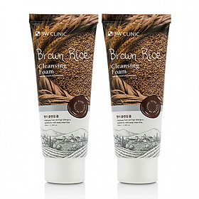 Combo 2 Sữa Rửa Mặt Chiết Xuất Gạo 3W Clinic Brown Rice Cleansing Foam 100mlx2