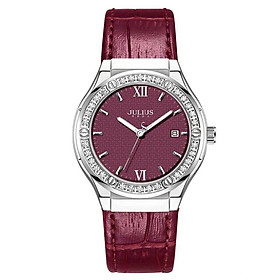 Đồng Hồ Nữ Julius Hàn Quốc JA-1395 Dây Da