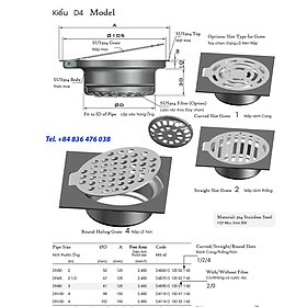 Mua Phễu thoát nước sàn  thoát nước mưa  hành lang  ban công bằng inox sus304 cao cấp