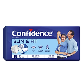 Tã quần Người Lớn Confidence Slim & Fit size L16 16 miếng