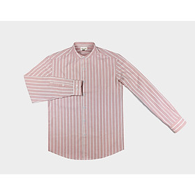 Sơ mi nam dài tay, Cổ tàu, cổ trụ, kẻ sọc chất cotton thô, thoáng, thấm hút mồ hôi STRIPPED SHIRTS
