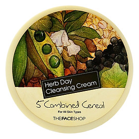 Kem Tẩy Trang The Face Shop Herb Day 365 Cleansing Cream Five Grain 30400108 (150ml)