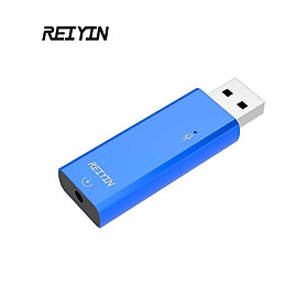 Reiyin USB DAC Quang Toslink Bộ Chuyển Đổi Âm Thanh Máy Tính Game 192khz 24bit Âm Nhạc HIFI Di Động Adapter Có Mic