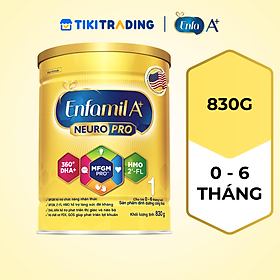 Sữa bột Enfamil A+ Neuropro 1 830g với DHA giúp phát triển não bộ cho trẻ từ 0-6 tháng tuổi