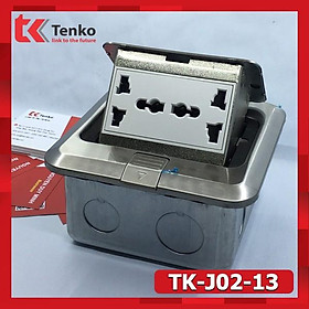 Ổ Cắm Điện Âm Sàn 3 Chấu Màu Bạc Tenko TK-J02-13 Sliver