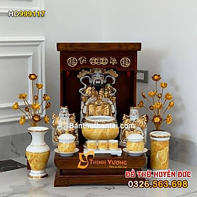 Mua Bộ bàn thờ Thần Tài Hiện đại Sứ vân đá vàng HD999117