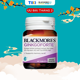Viên Uống Hỗ Trợ Tuần Hoàn Máu Não Blackmores Ginkgoforte Lọ 40 Viên
