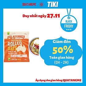 Yến Mạch Ăn Liền Woolworths Oats Rolled - Phù Hợp Ăn kiêng, Giúp Giảm Cân, Giảm Cholesterol Trong Máu, Kiểm Soát Đường Máu, Tăng Cường Miễn Dịch - Bịch 750gr