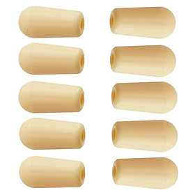 10 Pieces Plastic 3-Way Toggle Switches Knobs Cap for  LP EPI Electric Guitar Accessory 4mm Beige