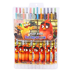 Sáp Vặn Dài 24 Màu 2535-24 Angry Birds 6/H