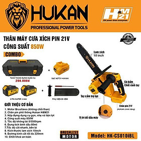 Mua MÁY CƯA XÍCH 850W 10 INCH HK-CS010IBL HUKAN  ( 2PIN + 1 SẠC ) - HÀNG CHÍNH HÃNG