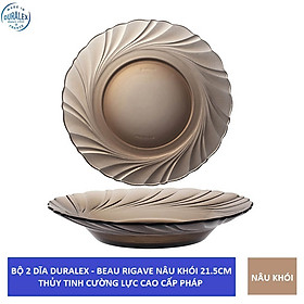 Mua {Hàng chính hãng} Bộ 2 dĩa Duralex - Beau Rigave 21 5cm Thủy tinh cường lực cao cấp Pháp