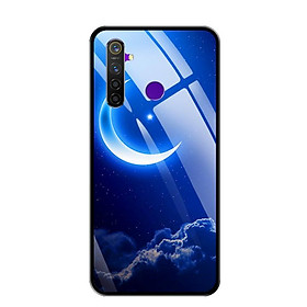 Ốp lưng kính cường lực cho điện thoại Realme 5 Pro - 0220 MOON01 - Hàng Chính Hãng