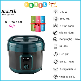 Nồi Cơm Điện KALITE KL-618 1.8L 700W - Hàng Chính Hãng