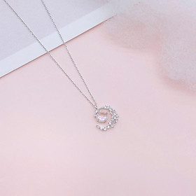 Dây Chuyền Bạc Blue Peach Blue Glitter Moon DC593