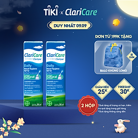 Combo 2 Dung Dịch Xịt Vệ Sinh Mũi CLARICARE 100ml x2 Giảm Các Chiệu Trứng Viêm Mũi Dị Ứng