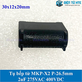 Mua Tụ bếp từ MKP-X2 2uF 275VAC 400DC pitch 26.5mm Đen size 30x12x20mm