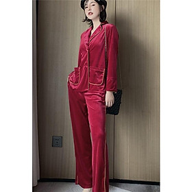 Bộ Đồ Mặc Nhà ️Đồ Ngủ Pijama Nhung Cao Cấp Siêu Mềm Mịn - ELSA
