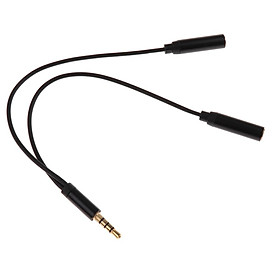 3.5mm Male to 2 Female Audio Adapter Cable for Guitar Amplifier Amp Parts