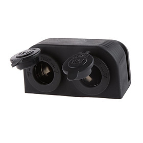 Waterproof Car 12V 2-Way Cigarette Lighter Socket Power Outlet Splitter