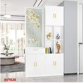 Vách ngăn phòng khách, vách ngăn tủ kệ bằng gỗm bình phong tranh 4VTK20 - NỘI THẤT LẮP RÁP VIENDONGADV