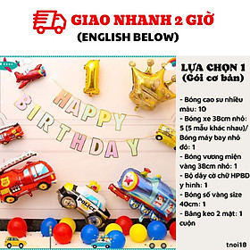 Bộ bong bóng trang trí sinh nhật cho bé Birthday set Tnoi18