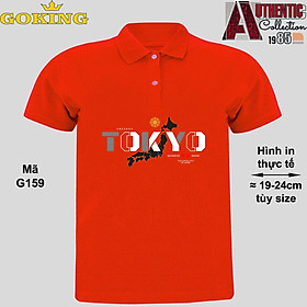 TOKYO, mã G159. Áo thun polo cổ trụ cho nam nữ, form unisex. Áo phông hàng hiệu Goking, quà tặng cao cấp cho gia đình, cặp đôi, doanh nghiệp