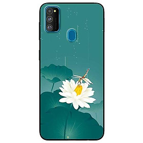 Ốp lưng dành cho Samsung M30 - M30s - M31 mẫu Hoa Trắng Chuồn Chuồn