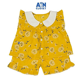 Bộ quần áo Ngắn bé gái họa tiết Bồ Công Anh Vàng cotton - AICDBGQXPW2Y - AIN Closet