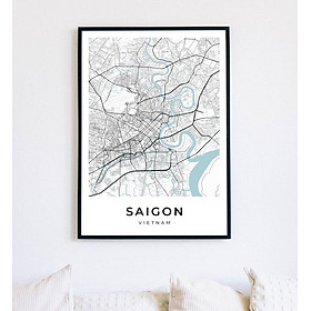 Mua Trranh canvas Sài Gòn maps