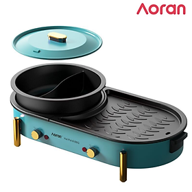Mua Bếp lẩu nướng đa năng 2 trong 1 Aoran GP-004 công suất 2000W  phạm vi nhiệt độ từ 150 đến 260 độ - Hàng Nhập Khẩu