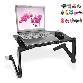 Mua Bàn để laptop đa năng gấp gọn-Bàn để máy tính gấp gọn thông minh chống bị mỏi vai  mỏi mắt 45x30cm+ Tặng kèm hình dán ngẫu nhiên
