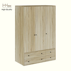 Mua HAPPY FURNITURE   ZACY - Tủ quần áo 3 cửa mở 4 ngăn kéo  TCM_208   120cm x 59cm x 180cm DxRxC  Sản phẩm phổ thông