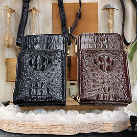 Túi đeo ngực nhỏ gọn Thiết 3 khóa nhiều ngăn. Gù gia cá sấu rất đẹp!