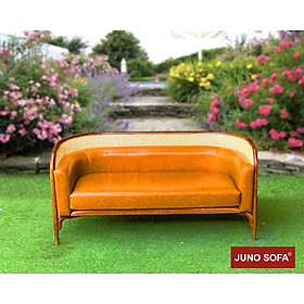 Sofa băng Model 2025 mây nệm Juno Sofa (màu cam)