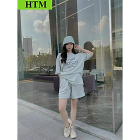 Sét Đồ Bộ Nữ Mặc Nhà + Đi Chơi Cá Tính Chất Cotton Lạnh Siêu Đẹp Cao Cấp Hot 2023  Siêu Đẹp HTM FASHION - Light Grey