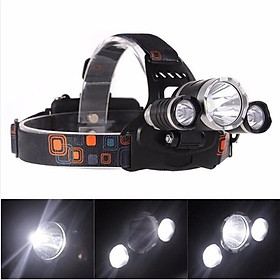 Mua Đèn Pin Đội Đầu 3 Bóng Led T6- Siêu Sáng  Kèm 2 Pin  Kèm Sạc