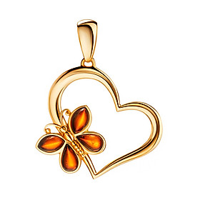 Mặt Dây Chuyền Hổ Phách Baltic Butterfly
