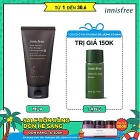 Sữa rửa mặt se khít lỗ chân lông innisfree Super Volcanic Pore Micellar Cleansing Foam 2X 150ml - 131172704