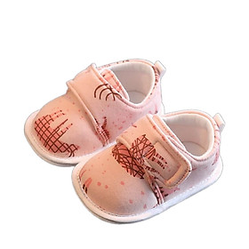 Giày tập đi cho bé có đế trống trượt, dép vải quai hậu nhẹ nhàng mềm mại cho trẻ sơ sinh đến 1 tuổi - GSS05