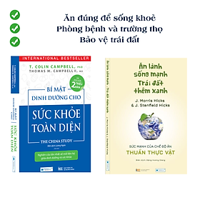 Combo 2 cuốn sách dinh dưỡng: Bí mật dinh dưỡng + Ăn lành sống mạnh - Ăn đúng để sống khoẻ, phòng bệnh và trường thọ