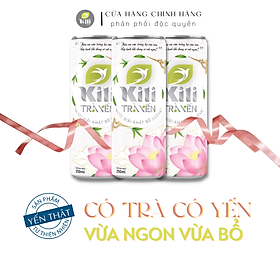 Hình ảnh [3 LON] TRÀ YẾN KITI - Trà Xanh kết hợp Hạt Chia và Yến Sào từ thiên nhiên vừa giải khát vừa thơm ngon bổ dưỡng