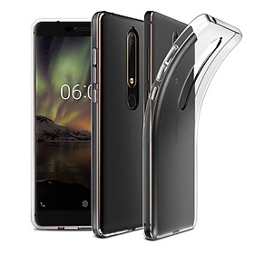 Ốp lưng dẻo silicon cho Nokia 6.1 / Nokia 6 2018 (siêu mỏng 0.6mm, chống trầy, chống bụi)