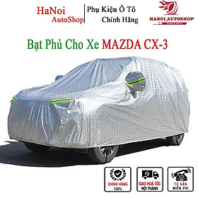 HÀNG CAO CẤP|Bạt phủ ô tô Mazda CX3 cao cấp-Chống nắng, chống nóng 3 lớp bảo vệ xe