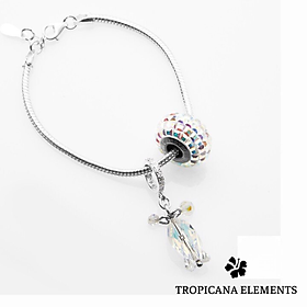 Vòng Tay Tropicana Phối Charm Swarovski Cá Ngũ Sắc