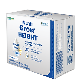 Thùng 24 hộp SBPS Nuvi Grow Height 1+ hỗ trợ phát triển chiều cao hộp 180ml