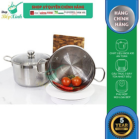 Mua Bộ Nồi Xửng Hấp Từ Nắp Kính Fivestar Tặng 5 Muỗng - Bạc
